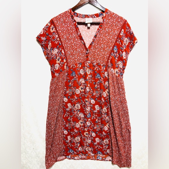 Knox Rose Dresses & Skirts - KNOX ROSE Dress Womens Size Small Floral COTTAGECORE Panel Button Up Bust Ladies